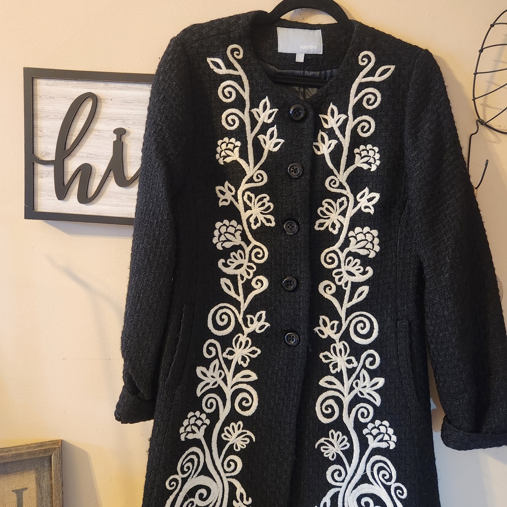 Tabitha Black Textured Jacket - image 1